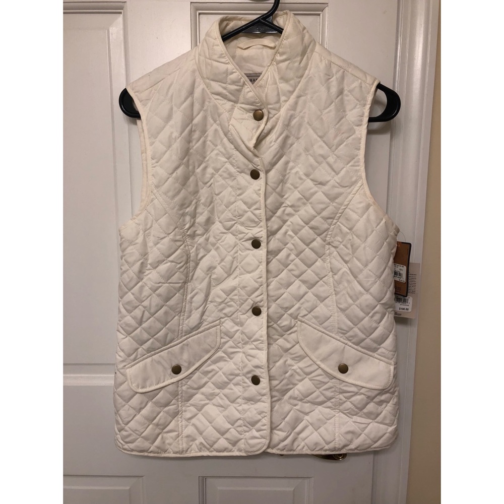 G. H. Bass & Co. white quilted vest